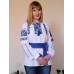 Embroidered blouse "Petrykivka Blue"